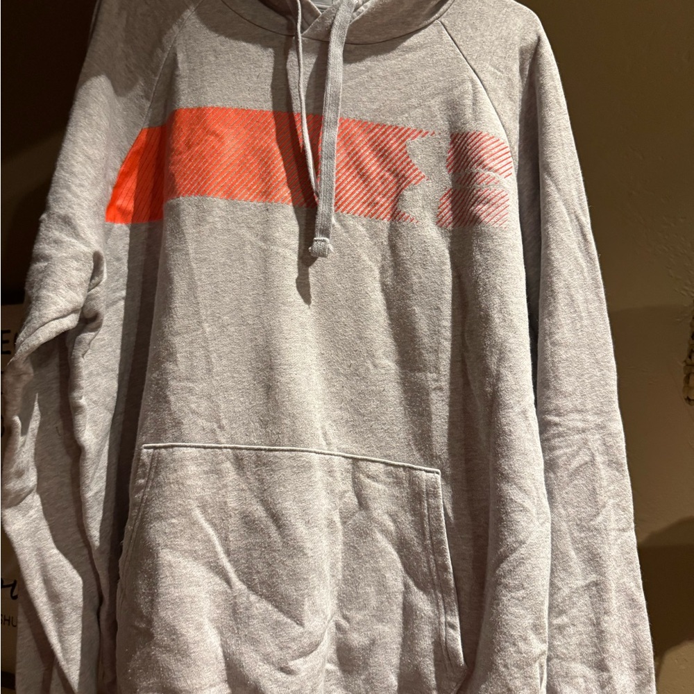 Gray and orange Men's Under Armour Hoodie